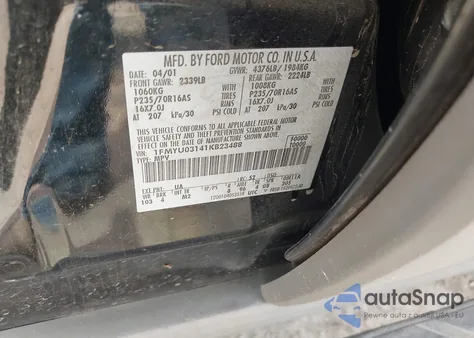 2001 Ford Escape Xlt z USA, uszkodzony, nr VIN 1FMYU03141KB23488